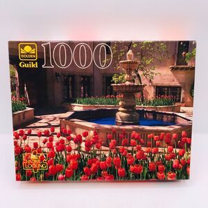 1000 Piece - Golden Guild Jigsaw Puzzle - Floral Courtyard - Tulips, New Sealed